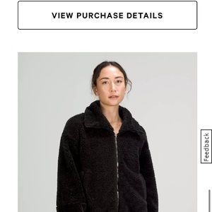 Lululemon Cinchable Fleece zip up. Size 4